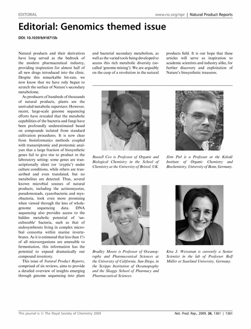 Editorial: Genomics themed issue