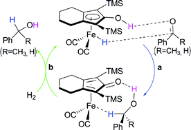 Graphical abstract: On the mechanism of carbonyl hydrogenation catalyzed by iron catalyst