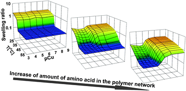Graphical abstract: Influence of polymer network-metal ion complexation on the swelling behaviour of new gels with incorporated α-amino acid groups
