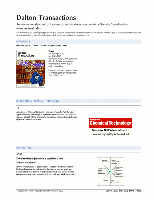 Contents and Highlights in Chemical Technology