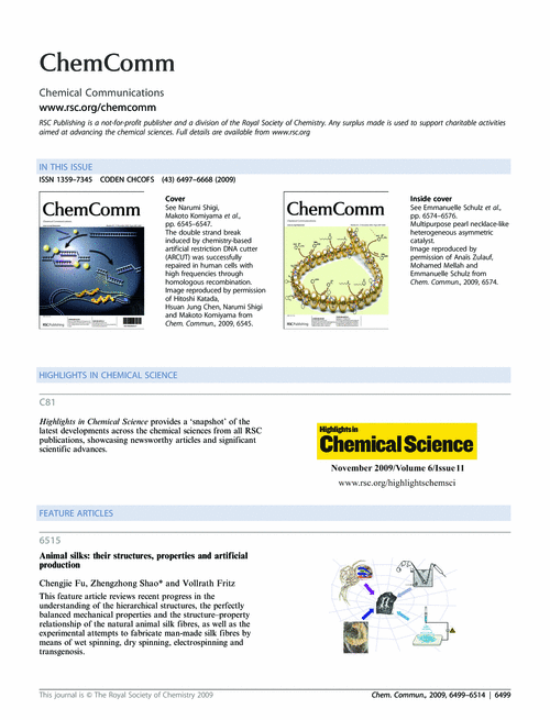 Contents and Highlights in Chemical Science