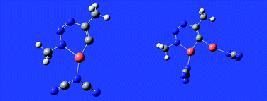 Graphical abstract: A theoretical study of the copper(i)-catalyzed 1,3-dipolar cycloaddition reaction in dabco-based ionic liquids: the anion effect on regioselectivity