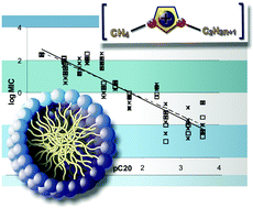 Graphical abstract: Antimicrobial and surface activity of 1-alkyl-3-methylimidazolium derivatives