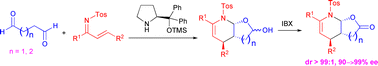 Graphical abstract: Enantioselective construction of lactone[2,3-b]piperidine skeletons via organocatalytic tandem reactions