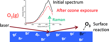 Graphical abstract: Glancing-angle Raman spectroscopic probe for reaction kinetics at water surfaces