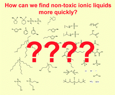 Graphical abstract: Accelerating the discovery of biocompatible ionic liquids