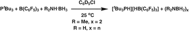 Graphical abstract: Dehydrogenation of amine–boranes with a frustrated Lewis pair