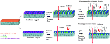 Graphical abstract: Ordered nanoporous membranes based on diblock copolymers with high chemical stability and tunable separation properties