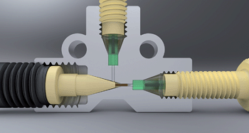 Graphical abstract: “Off-the-shelf” 3-D microfluidic nozzle