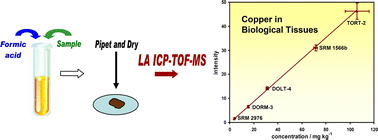 Graphical abstract: Dried deposits of biological tissues solubilized using formic acid for LA ICP-TOF-MS