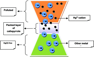 Graphical abstract: Diethyl sulfide modified silica and calix[4]pyrrole chelating resin: Synthesis and mercury(ii) cation retention properties