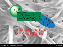 Graphical abstract: Protecting group/halogen effect of N-glycosylamines on the self assembly of organogelator