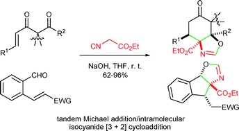 Graphical abstract: Tandem Michael addition/intramolecular isocyanide [3 + 2] cycloaddition: highly diastereoselective one pot synthesis of fused oxazolines