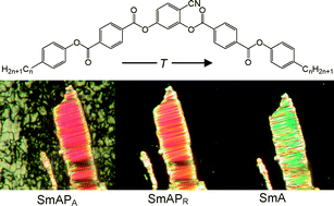 Graphical abstract: Development of polar order in liquid crystalline phases of a banana compound with a unique sequence of three orthogonal phases