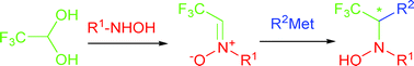 Graphical abstract: Trifluoromethyl nitrones: from fluoral to optically active hydroxylamines