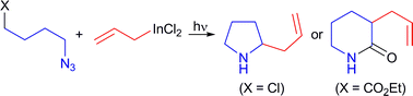 Graphical abstract: Radical allylations by reaction of azides with allylindium dichloride