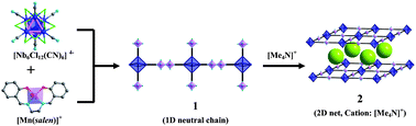 Graphical abstract: Self-assembly and solvent-mediated structural transformation of one-dimensional cluster-based coordination polymer