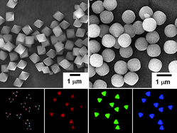 Graphical abstract: Fluorescent octahedron and rounded-octahedron coordination polymer particles (CPPs)