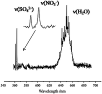 Graphical abstract: Spectroscopic characterization of aqueous microdroplets containing inorganic salts