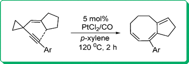 Graphical abstract: Platinum-catalyzed cycloisomerization of 1,4-enynes via activation of a sp3-hybridized C–H bond