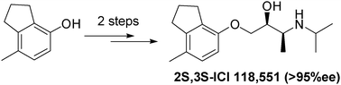 Graphical abstract: An efficient asymmetric synthesis of the potent β-blocker ICI-118,551 allows the determination of enantiomer dependency on biological activity