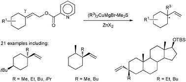 Graphical abstract: Construction of a quaternary carbon at the carbonyl carbon of the cyclohexane ring