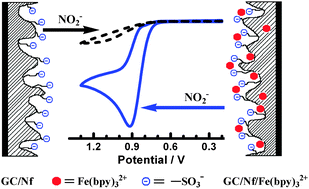 Graphical abstract: Efficient sensing of nitrite by Fe(bpy)32+ immobilized Nafion modified electrodes