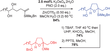 Graphical abstract: A novel oxidative cyclisation onto vinyl silanes