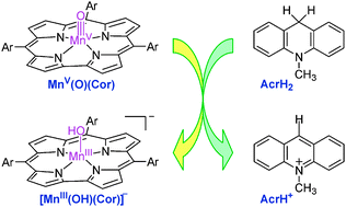 Graphical abstract: Manganese(v)–oxo corroles in hydride-transfer reactions