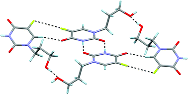 Graphical abstract: Experimental and theoretical study of uracil derivatives: the crucial role of weak fluorine–fluorine noncovalent interactions