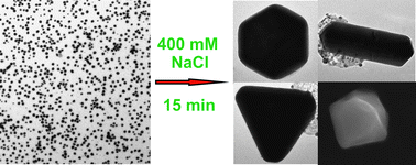 Graphical abstract: Re-crystallization of silver nanoparticles in a highly concentrated NaCl environment—a new substrate for surface enhanced IR-visible Raman spectroscopy