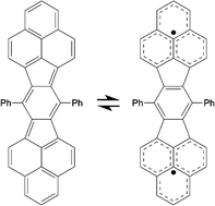 Graphical abstract: Electronic structure of delocalized singlet biradical Ph2-IDPL solid film
