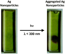 Graphical abstract: Photochemical induced growth and aggregation of metal nanoparticles in diode-array spectrophotometer via excited dimethyl-sulfoxide