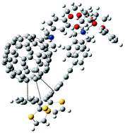 Graphical abstract: Electronic structure and absorption spectra of supramolecular complexes of a fullerene crown ether with a π-extended TTF derivative