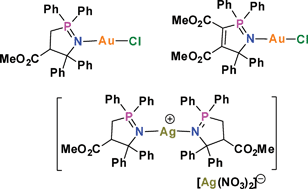 Graphical abstract: Ag(i) and Au(i) complexes of sterically crowded cyclic phosphinimine ligands