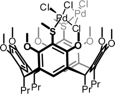 Graphical abstract: Transient chirality in a distal-substituted resorcinarene metal complex