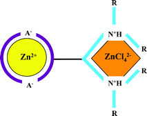 Graphical abstract: Double loading of ZnCl2 by polytopic ligands which co-extract Zn2+ and tetrachloridozincate