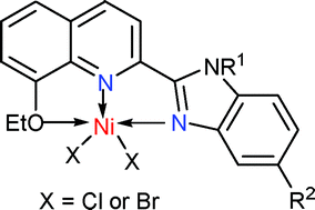 Graphical abstract: Synthesis, characterization and ethylene oligomerization behavior of 2-benzoimidazol-8-ethoxyquinolylnickel dihalides