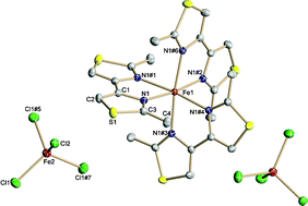 Graphical abstract: Synthesis, characterization, mechanochromism and photochromism of [Fe(dm4bt)3][FeCl4]2 and [Fe(dm4bt)3][FeBr4]2, along with the investigation of steric influence on spin state