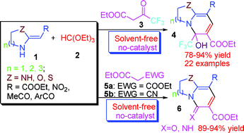 Graphical abstract: Three-component solvent-free synthesis of highly substituted bicyclic pyridines containing a ring-junction nitrogen