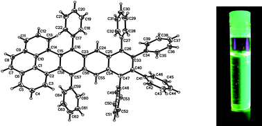 Graphical abstract: Synthesis, structure, and optoelectronic properties of a new twistacene 1,2,3,4,6,13-hexaphenyl-7 : 8,11 : 12-bisbenzo-pentacene