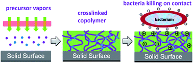 Graphical abstract: Single-step fabrication of non-leaching antibacterial surfaces using vapor crosslinking