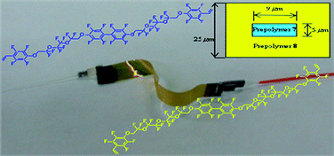 Graphical abstract: Highly fluorinated and photocrosslinkable liquid prepolymers for flexible optical waveguides