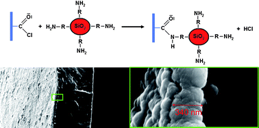 Graphical abstract: Surface modification of poly(ethylene-co-acrylic acid) with amino-functionalized silica nanoparticles