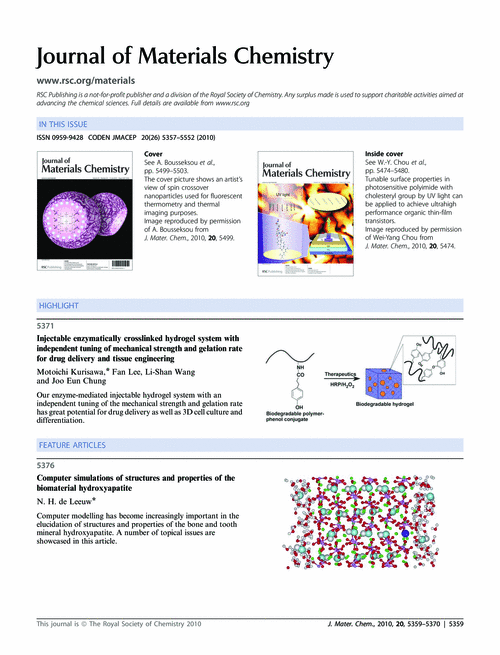 Contents Journal of Materials Chemistry (RSC Publishing)