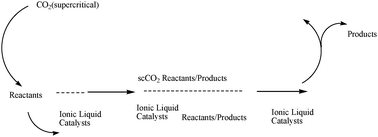 Graphical abstract: Hydrosilylation catalysed by a rhodium complex in a supercritical CO2/ionic liquid system