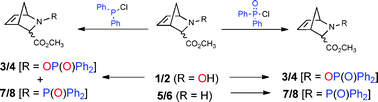 Graphical abstract: Phosphorylation of 2-azabicyclo[2.2.1]hept-5-ene and 2-hydroxy-2-azabicyclo[2.2.1]hept-5-ene systems: synthesis and mechanistic study