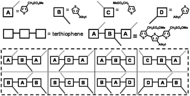 Graphical abstract: Self-assembly behaviour of conjugated terthiophene surfactants in water