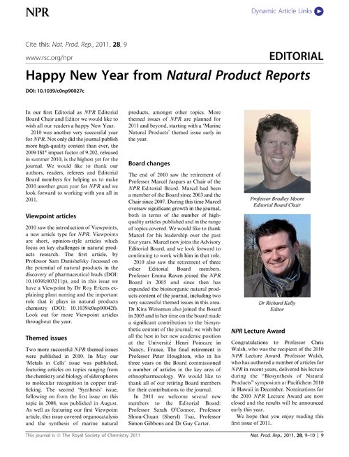 Happy New Year from Natural Product Reports