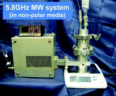 Graphical abstract: Microwave frequency effect in the formation of Au nanocolloids in polar and non-polar solvents